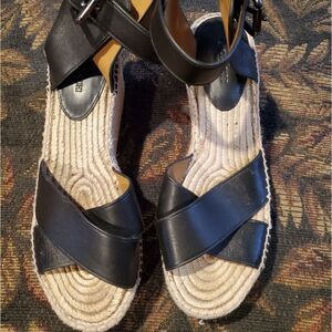 Coach Primrose Soft Black Wedge Sandals